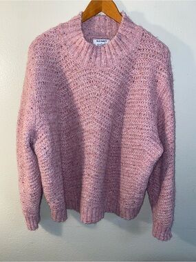 Old Navy Pink Marled Chunky Knit Sweater Wool Blend Plus Size 3X